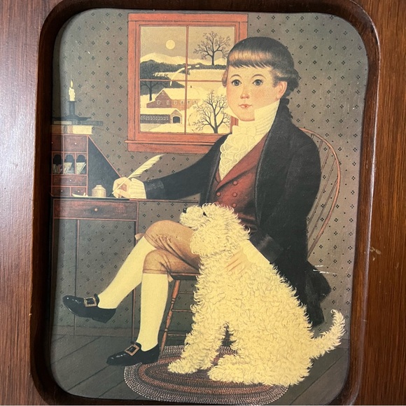 VTG Charles Wysocki Wood Framed Cardboard Backed Prints (?) Primitive - Picture 5 of 16